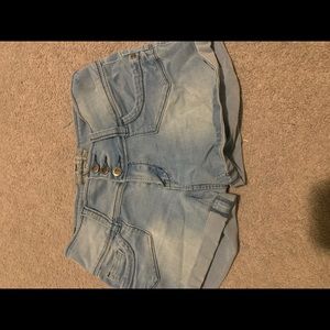 Light wash shorts
